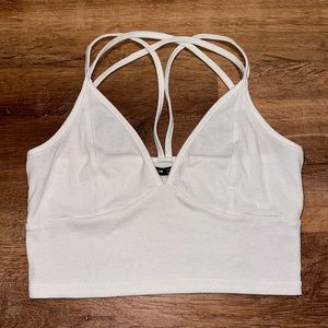 white cross tank top